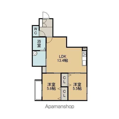 デイトナ(2LDK/4階)の間取り写真
