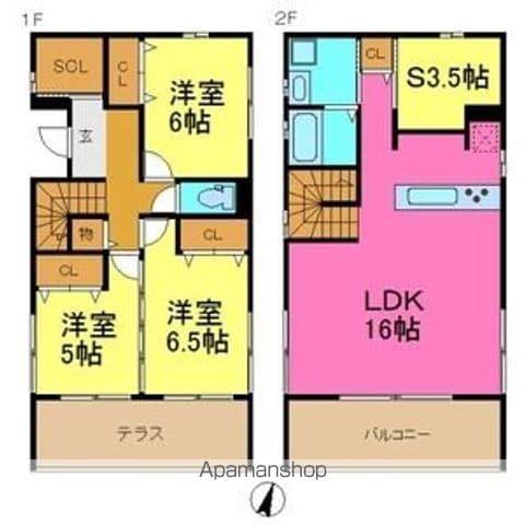 愛知環状鉄道 高蔵寺駅 徒歩30分 2階建 築10年(3SLDK)の間取り写真