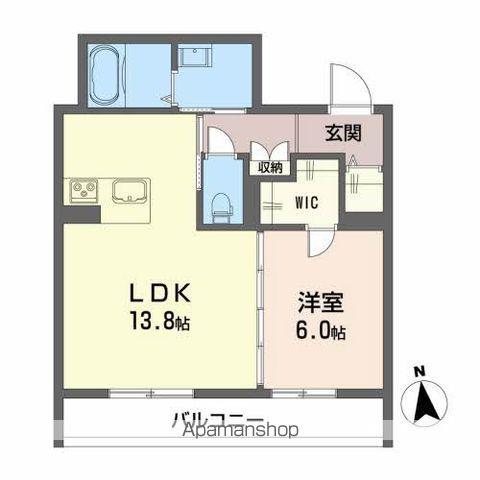 グランデュオ ウエスト(1LDK/3階)の間取り写真