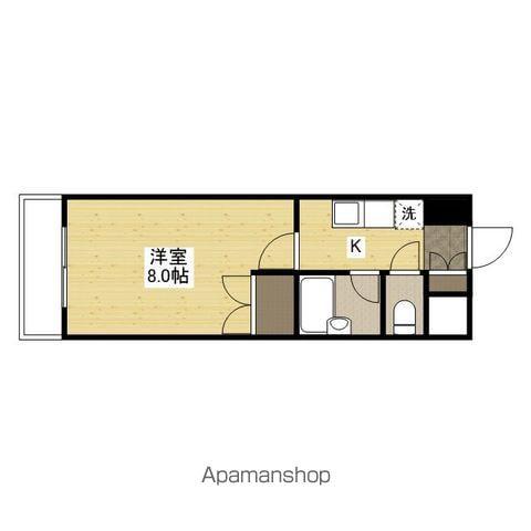 カーナ西田(1K/3階)の間取り写真