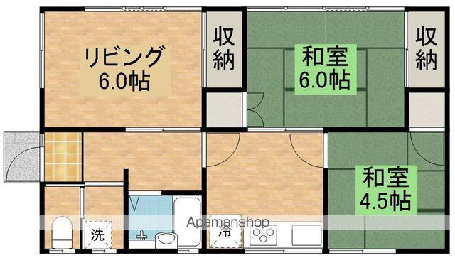 常磐線 相馬駅 徒歩13分 1階建 築53年(3K)の間取り写真