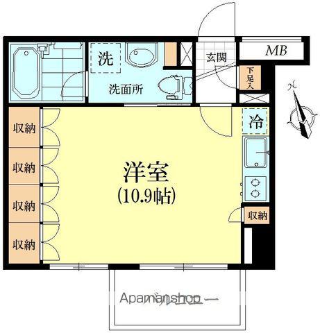 グランカーサ新宿御苑(ワンルーム/4階)の間取り写真
