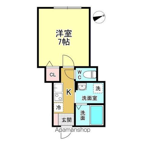 LIBRA京成大和田(1K/1階)の間取り写真