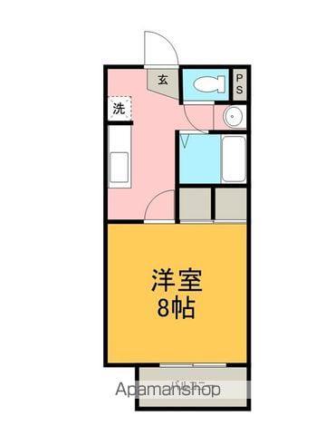 サープラス福岡(1K/2階)の間取り写真