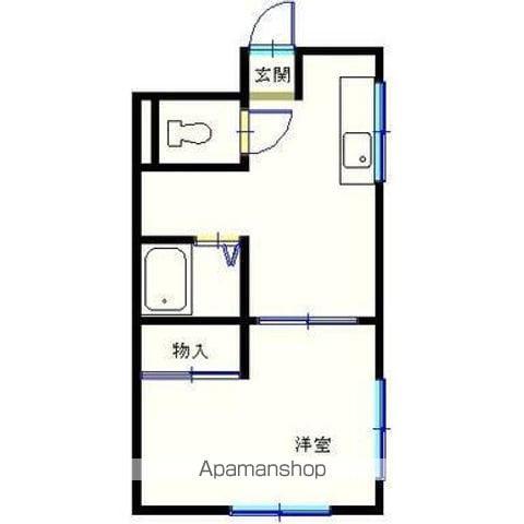 コーポ金栄Ⅲ(1DK/3階)の間取り写真