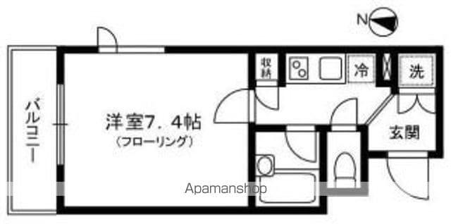 ルーブル神楽坂参番館(1K/5階)の間取り写真