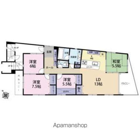 オレンジハイム(4LDK/2階)の間取り写真
