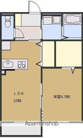 ヴィラ・エルメゾン(1LDK/1階)の間取り写真
