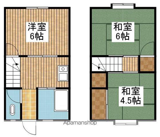 内山アパート(3K/1階)の間取り写真