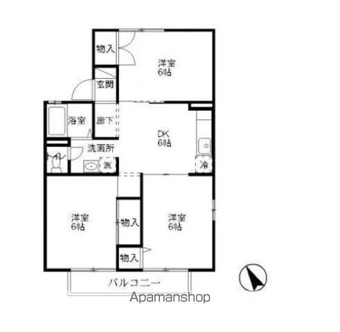 セジュール広瀬 B(3DK/2階)の間取り写真