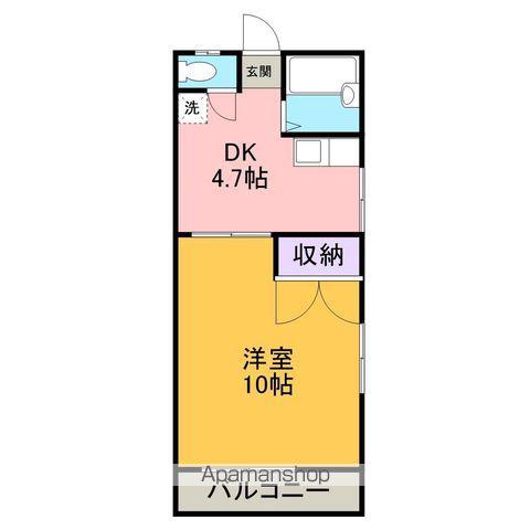 リバトーン1(1DK/2階)の間取り写真