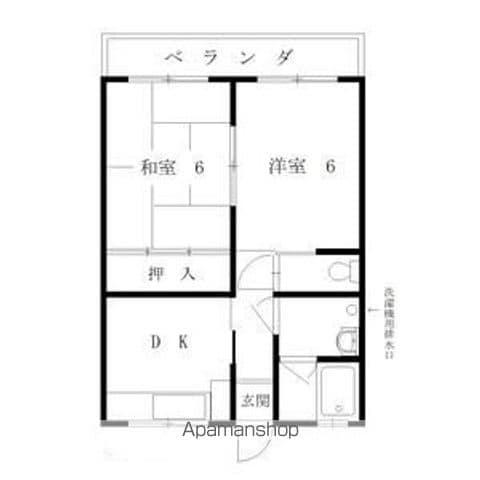 上田マンション(2DK/2階)の間取り写真
