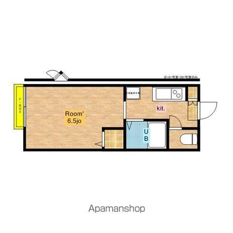 ドエルKⅡ(1K/1階)の間取り写真