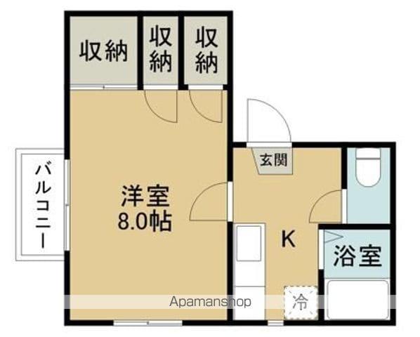 メゾンプラム(1K/2階)の間取り写真