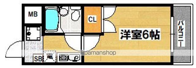 フェリース大美野(1K/3階)の間取り写真