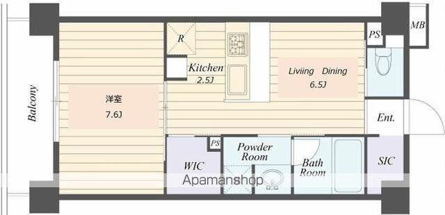 ART RESIDENCE IN OOTAKA-NO-MORI(1LDK/5階)の間取り写真