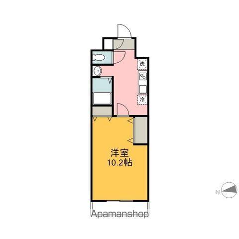 フロックス(1K/2階)の間取り写真