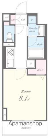 カリーノ鳥越(1K/5階)の間取り写真