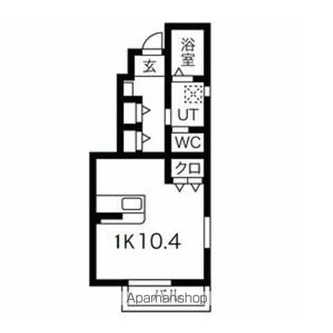 ESPERANZAD棟(1K/1階)の間取り写真
