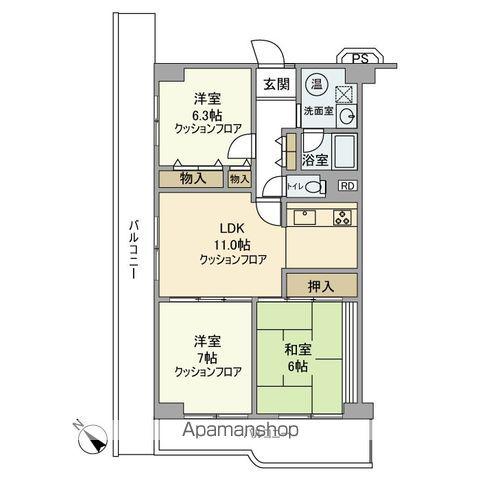 マンハイム上石神井(3LDK/2階)の間取り写真