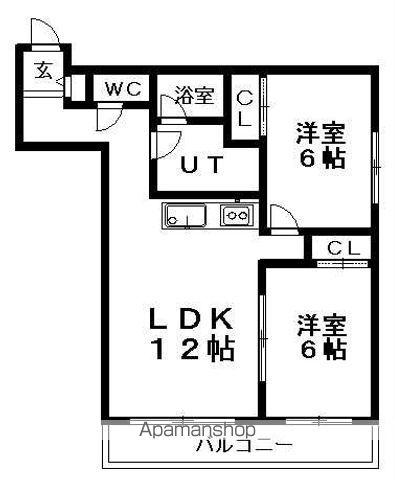 サンシャイン中島公園(2LDK/3階)の間取り写真
