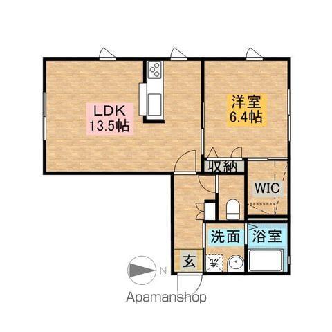 SHAMAISON POPPY Ⅰ(1LDK/2階)の間取り写真