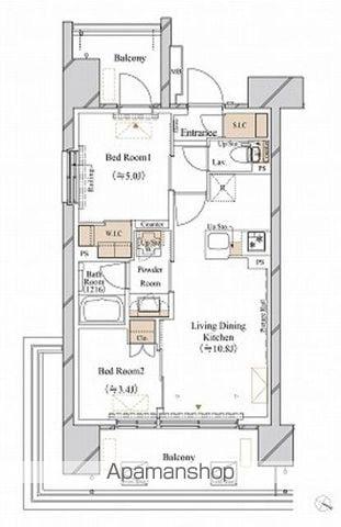 ブランシエスタ新丸子リバーフロ(2LDK/6階)の間取り写真