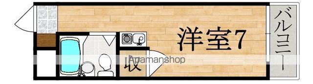 神殿マンション3号棟(ワンルーム/3階)の間取り写真