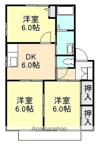 アリビオ(3DK/2階)の間取り写真