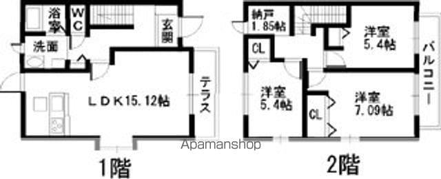 シャーメゾン高石寺尾(3LDK)の間取り写真