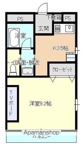 ハイエストTK1(1K/3階)の間取り写真