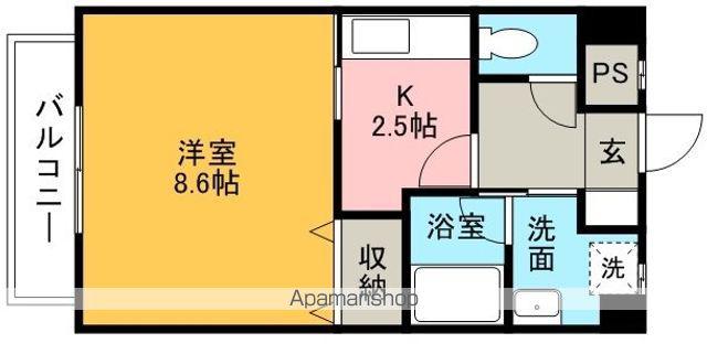 ロイヤルビラ南小坂(1K/4階)の間取り写真