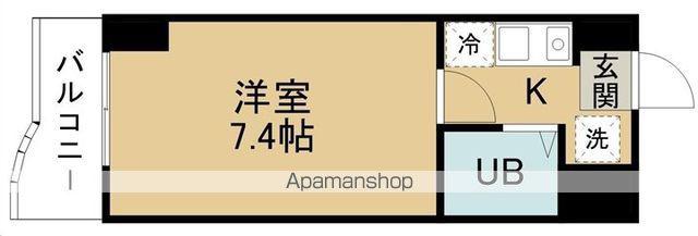 ランドマーク支倉(1K/2階)の間取り写真