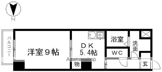 レジディア東桜(1DK/2階)の間取り写真