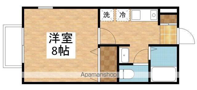 ヴァンベール(1K/1階)の間取り写真