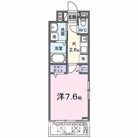 エスポワール(1K/3階)の間取り写真