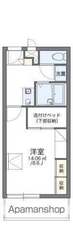 レオパレスメルツェⅡ(1K/2階)の間取り写真