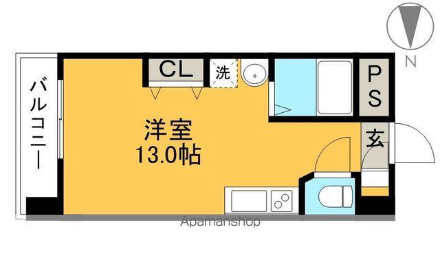 アーバンシンフォニー美門(ワンルーム/2階)の間取り写真