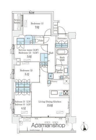 ライトテラス世田谷砧(3SLDK/2階)の間取り写真