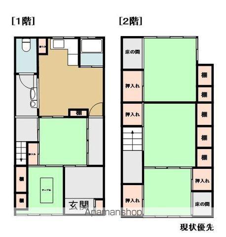 山陽本線 尾道駅 徒歩7分 2階建 築62年(5DK)の間取り写真