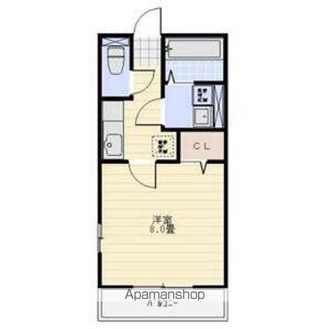 GRACIA(1K/1階)の間取り写真