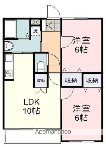 ベッラヴィスタ(2LDK/3階)の間取り写真