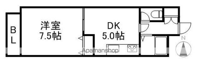 ティアラ118(1DK/7階)の間取り写真