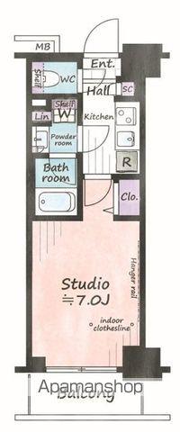 ガーラ・プライム横濱関内(1K/4階)の間取り写真