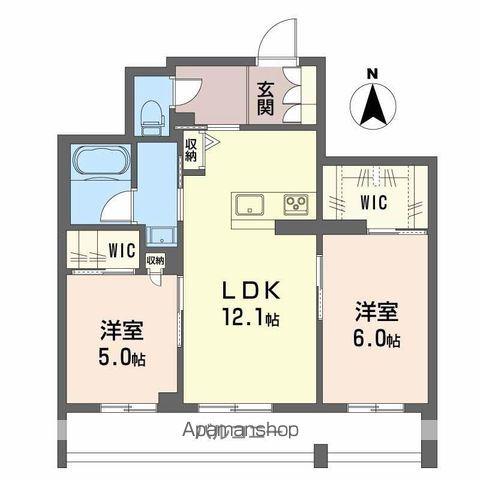 DOLCE CASA野田町(2LDK/3階)の間取り写真