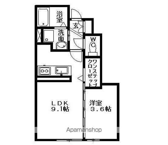 K-HAUS A(1LDK/1階)の間取り写真