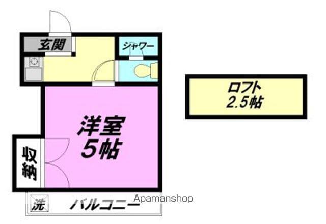 ECOL RESORT 茅ヶ崎B(1K/1階)の間取り写真