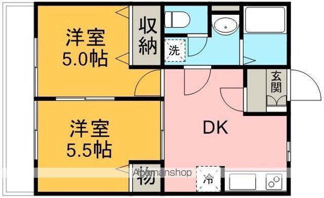 シティハイム翠(2DK/2階)の間取り写真