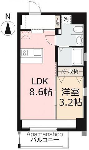 SPAZIO NISHIKIMACHI(1LDK/8階)の間取り写真