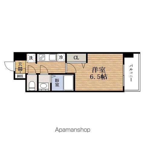 ブランシエスタMORINOMIYA(1K/6階)の間取り写真